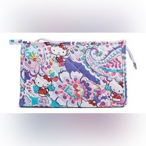 Vera Bradley Hello Kitty Trapeze Cosmetic Paisley Bows